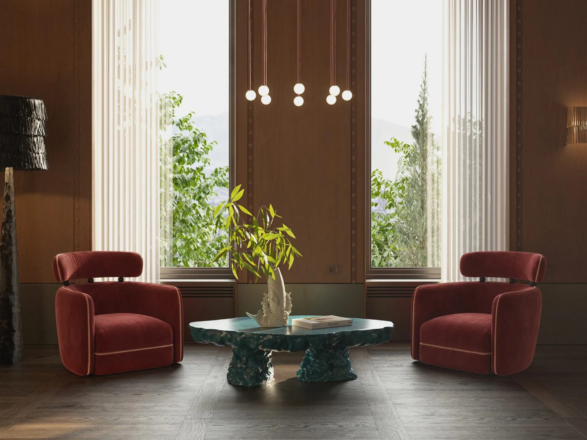 Photoreal interior rendering of a residence living room — OTTOBIT