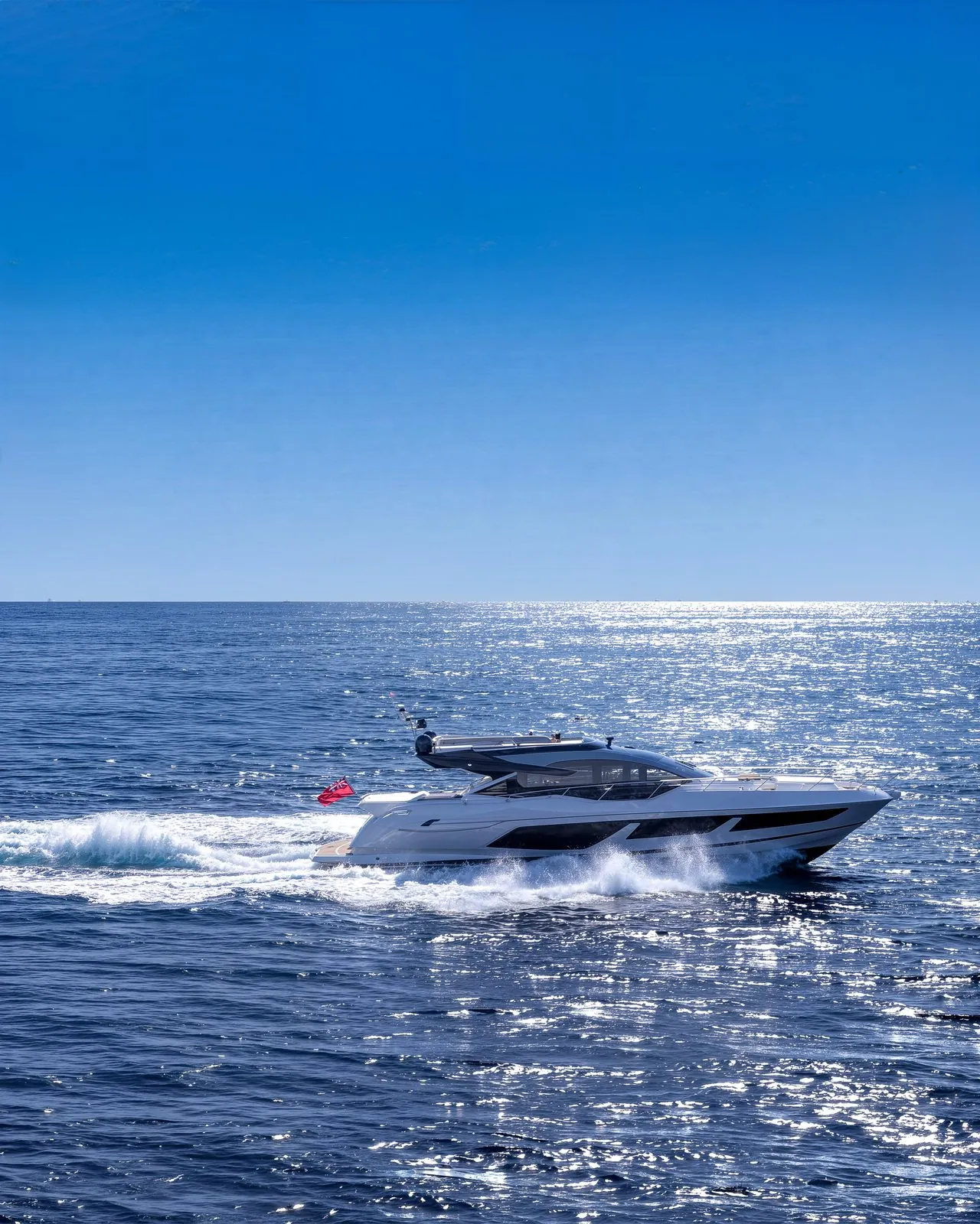 Photoreal render of a motor yacht profile at sea — OTTOBIT